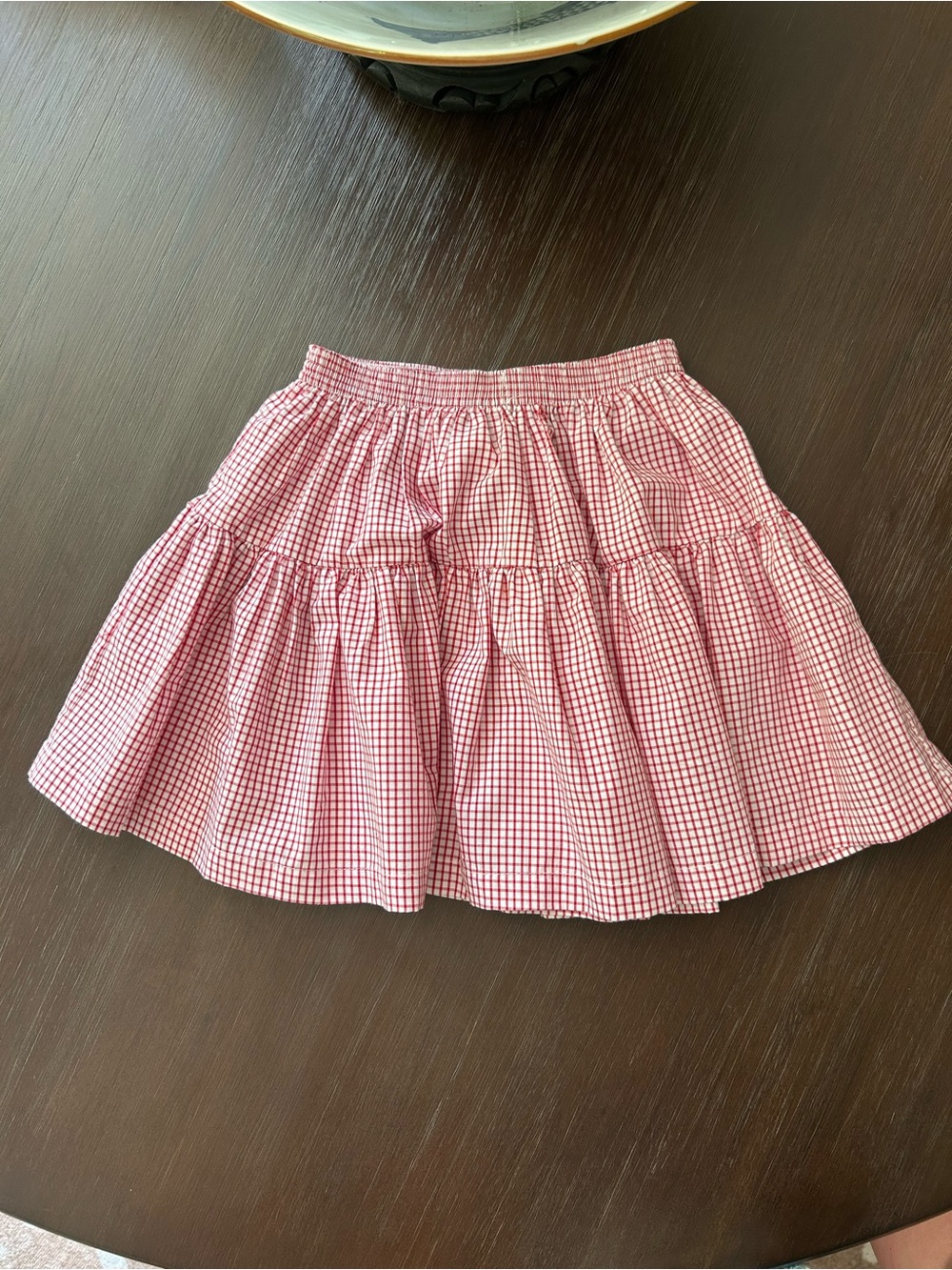 Remember Nguyen Girls Red Check Skirt, 6